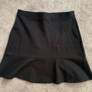Loft black fit and flare skirt